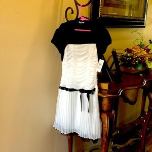 Girls size 12 black and white dress
